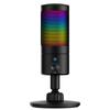 Faunow Condenser Microphone for RGB Cardioid Polar Plug Volume Headphone Ideal for YouTube Live Web and Game Commentary PC, Light, One-Touch Mute,