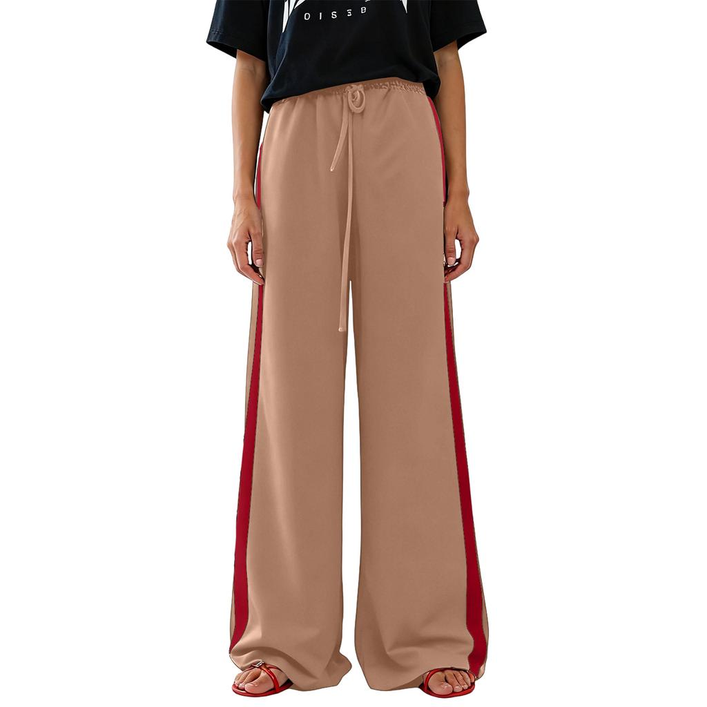 Женские брюки-клеш, летние повседневные струящиеся брюки-клеш.