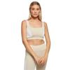Brassière Femme Urban Classics Color Block - Beige/blanc - S