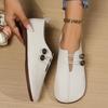 Women's  Genuine Leather Ladies Breathable Summer Shoes Women Flats Slip-On Loafers Round Toe Soft Flat Shoes Casual