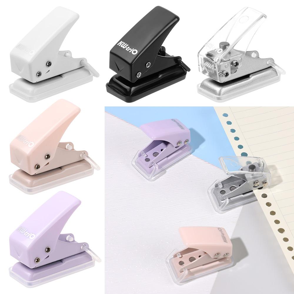 Office Circle Shape Binding Stationery Single Hole Paper Cutter Mini Hole Punch PVC Card Punch