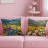 Landscape Painting Style Pillow Case Pattern Printing Pillowcase Living Room Sofa Cushion Cover Bedroom Room Decor