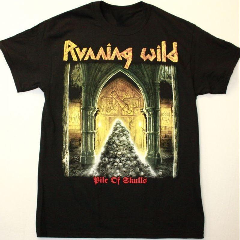 RUNNING WILD PILE OF SKULLS Tee Black Unisex T-Shirt All Size S To 5XL MK008 Unisex T-Shirt
