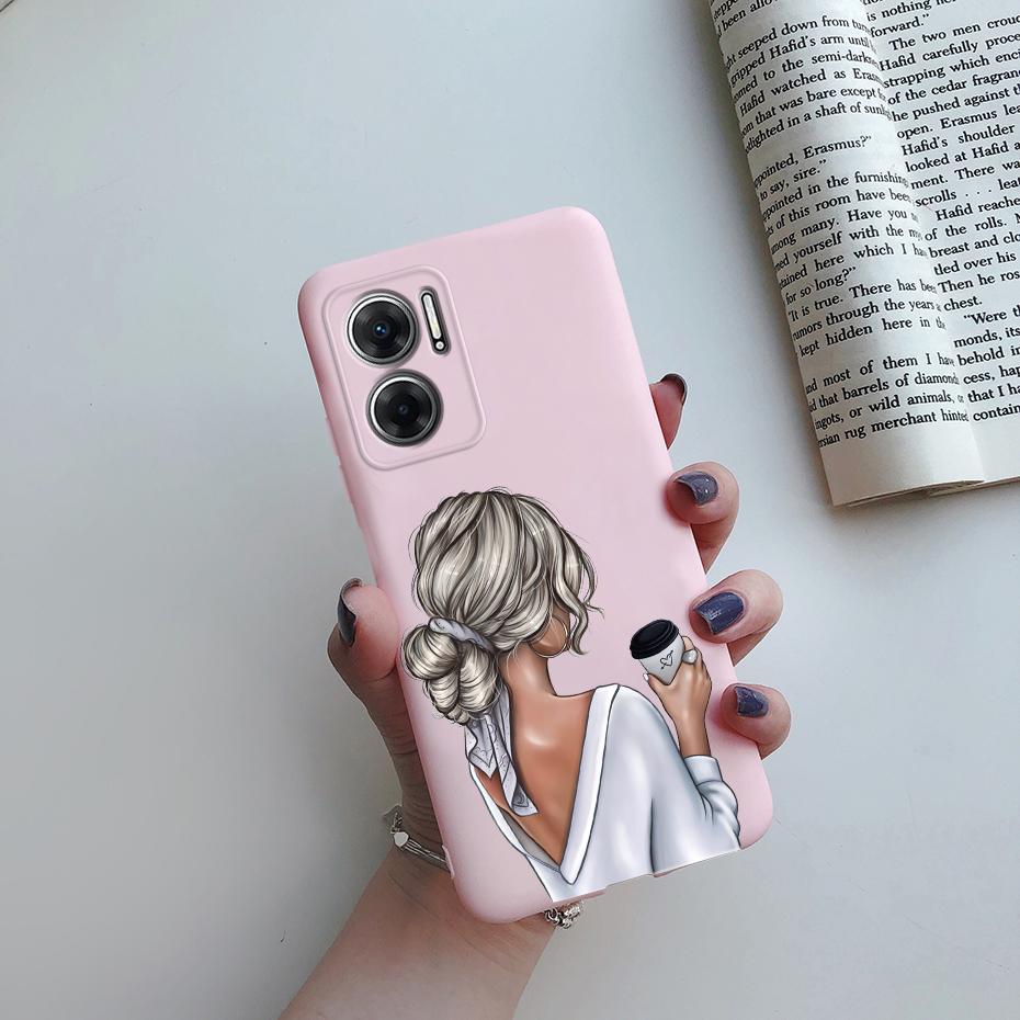 Case For Xiaomi Redmi 10 5G Case Silicone Soft Cute Pretty Girls Cover Funda For Xiaomi Redmi 10 5G 22041219G 22041219NY Bumper