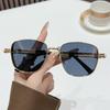 Retro Square-framed Punk Metal Myopia Sunglasses Simplicity Elegant and Versatile UV Resistant Comfortable Durable 0 To -4.0