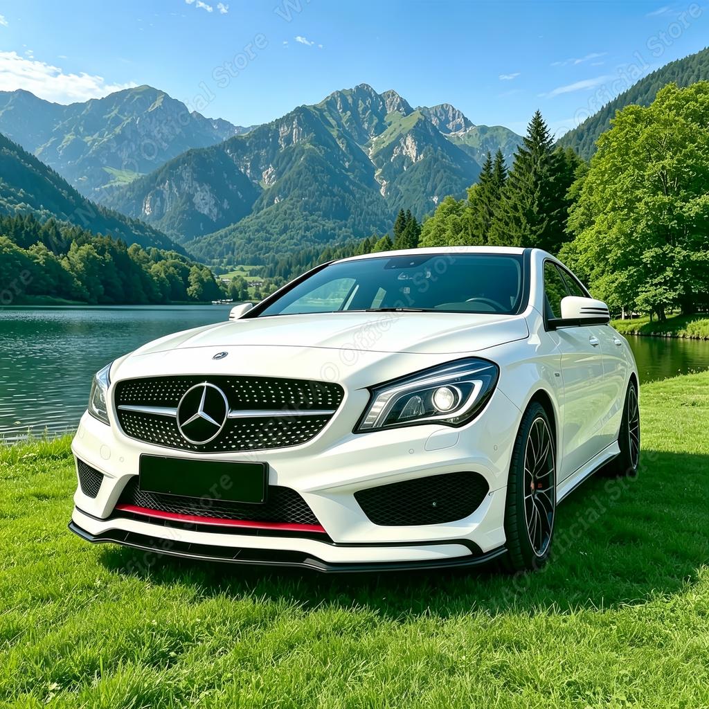 BKS2 Front Bumper Splitter Lip Spoiler Diffuser Guard Body Kit Cover For Mercedes Benz CLA Class C117 CLA200 260 CLA45 AMG 2013-2015