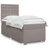 VidaXL Slat Bed Base with Mattress Taupe 80x200 Cm Fabric 3290333