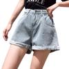 Women's High Waist Crimping Loose Leisure Fashion Casual Denim Shorts
