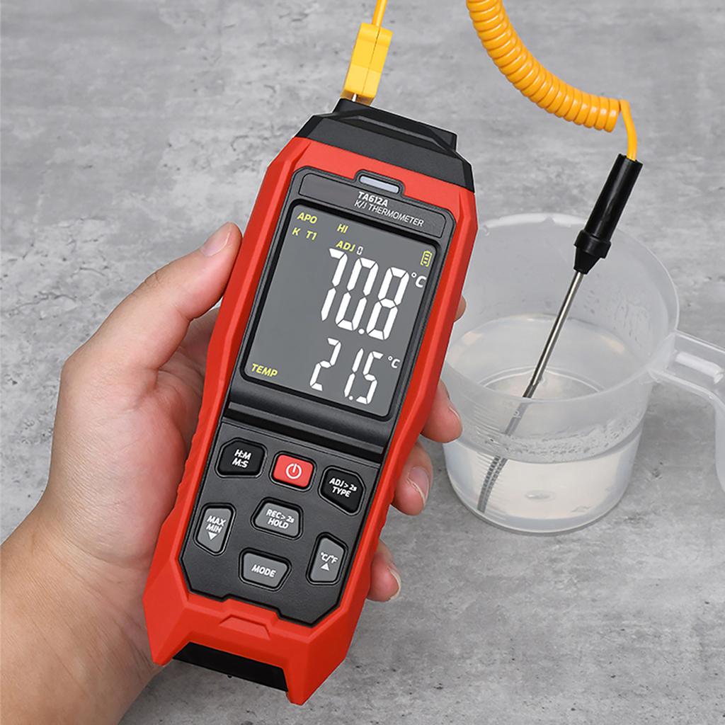 TASI TA612C 4-канальный термометр-термопара типа K/J -200~1372/ -328~2501 градусов Фаренгейта Ручной цифровой ЖК-измеритель температуры 5000 групп
