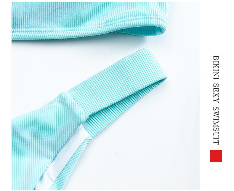 Новое европейское и американское женское сексуальное однотонное раздельное бикини