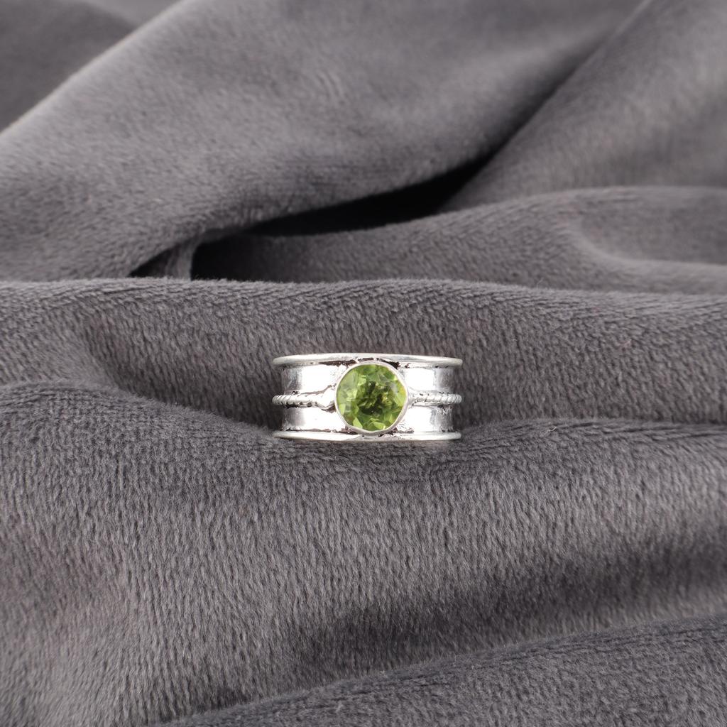 Peridot Ring Gemstone Jewelry, 925 Solid Sterling Silver Ring, Handmade Jewelry Birthstone Ring, Gift For Her