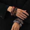 Преувеличенные Неправильные Широкие Леопардовые Браслеты Мода Геометрический Акриловый Браслет из Смолы для Женщин Винтажные Браслеты Ювелирные Изделия
