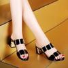 Shoes for Women 2024 Fashion Summer High Heel Sandals Lady Sexy Comfortable Sandals Female Cute Pu Leather Sandals Zapatos Mujer