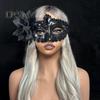 Masquerade Face Cushion for Women Venetian Halloween Party Lace Up Eye Cushion Fancy Dress Prom Ball Costume for Mardi Gras Carnival