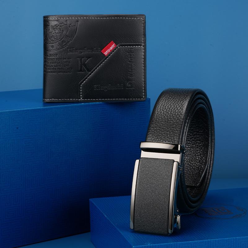 Мужской случайный подарок ремень кошелек подарочная коробка автоматическая пряжка брючный ремень набор кошельков подарок подарок