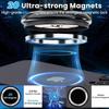Car Phone Holder With Wireless Charging Cup Mount Magnetic Fast 15W IPhone GPS Navigation