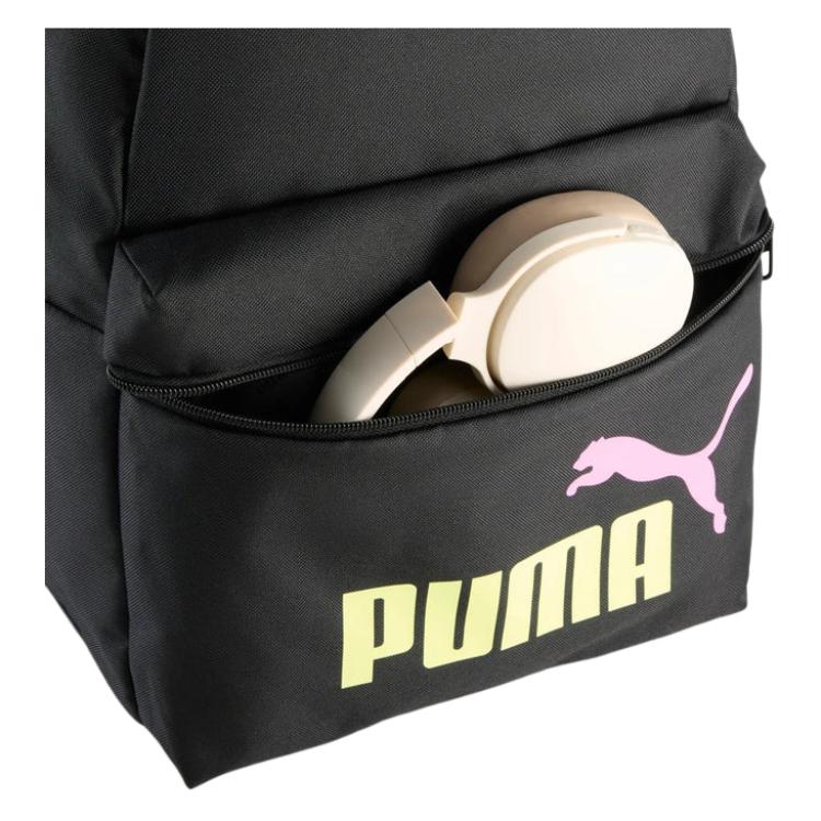 Puma Рюкзак с логотипом-буквой, на молнии, из полиэстера, унисекс, черный 091191-04