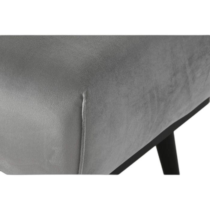 Banc Banquette - DKD Home Decor - Noir/Gris - Polyester - Style Contemporain - À Monter Soi-même