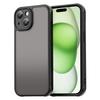 For iPhone 15 Case Drop Proof Airbags Frosted Translucent PC+TPU Phone Back Cover
