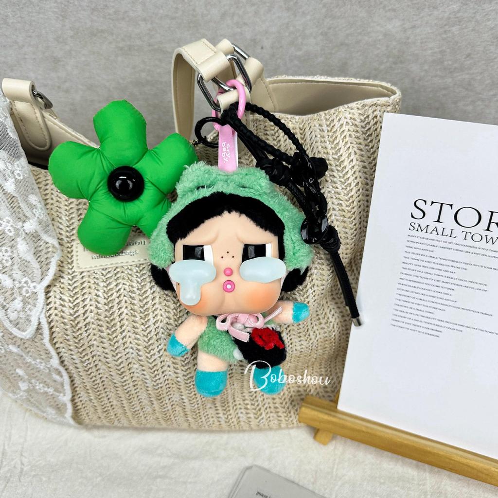 Pink Plush Crying Baby Doll Pendant/Backpack Accessory