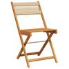Bistro Chairs 2 pcs Beige Solid Acacia Wood and Rope