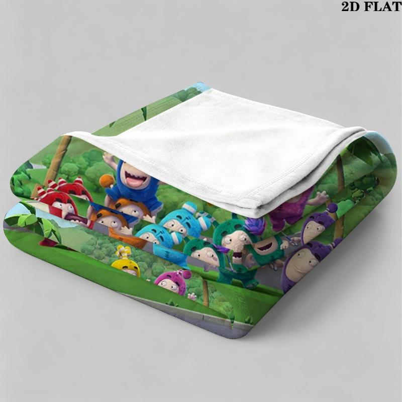 oddbods Print Flannel Blanket High Quality Warm Comfortable Cover for All Seasons Perfect for Gifts Home Decor