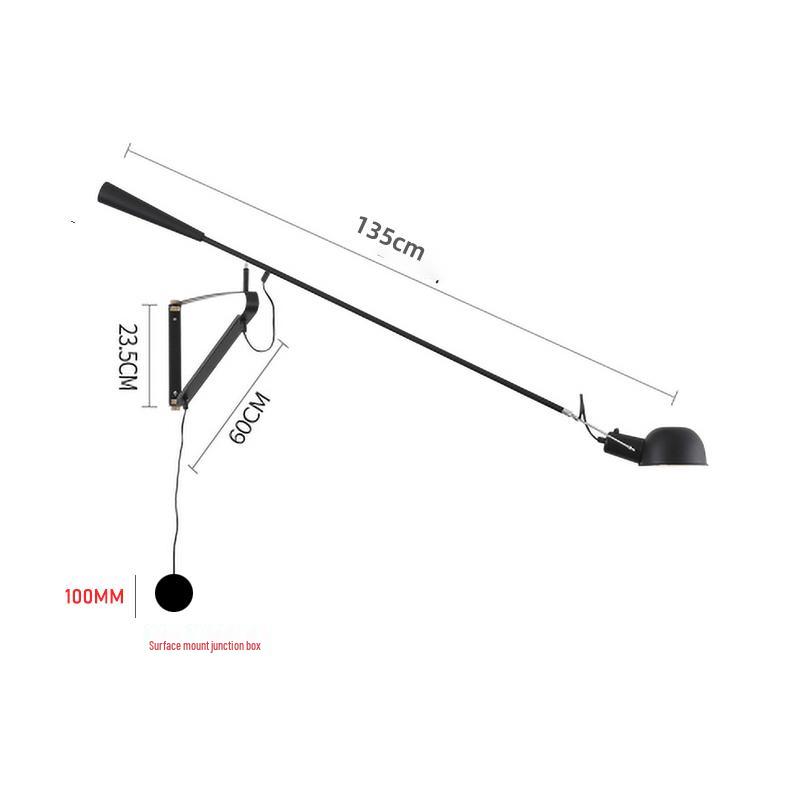 Итальянский настенный светильник Flos 265 в индустриальном стиле середины века с поворотным кронштейном - Минималистичный дизайн для гостиной или уголка для чтения