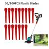 50/100PCS Plastic Blades Replacement Blades for Gardena Lawn Trimmer EasyCut Li-18/23R V
