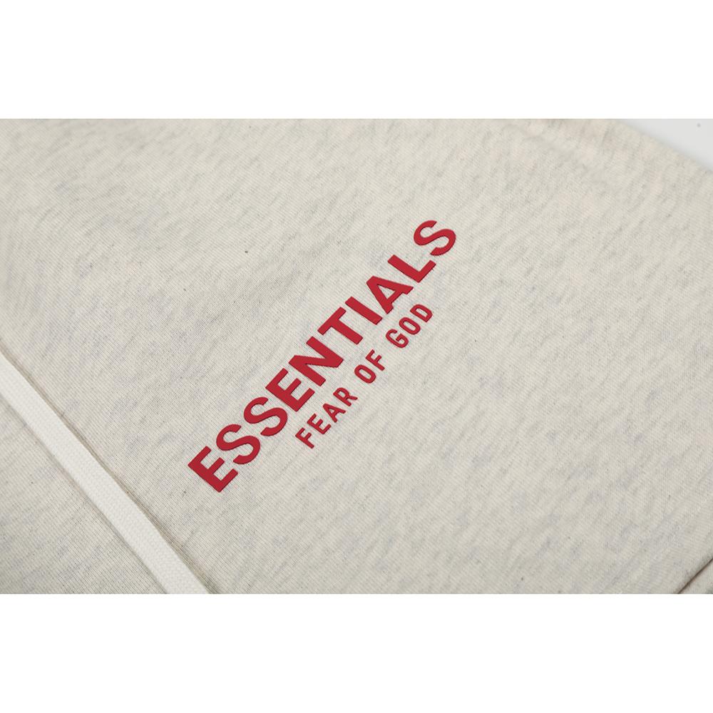 Fear of God Шорты-толстовка Essentials с принтом красных букв, унисекс, свободные, хлопковые, на шнурке, эластичный пояс, повседневные спортивные шорты