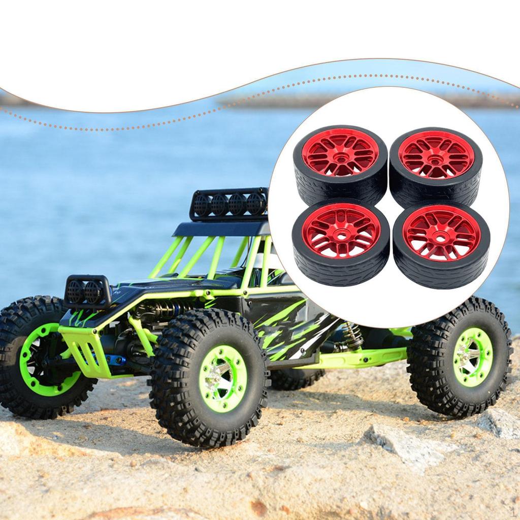 4 Heavy Duty Aluminum RC Replacement Tires for Micro-B 1/24 244016