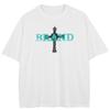 Футболка Streetwear с принтом креста с обеих сторон, хлопковая футболка унисекс, футболки, летние футболки с короткими рукавами