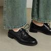 Fashion New Spring/autumn Genuine Leather Women Shoes Round Toe Shoes for Women Fashion Versatile Lace Loafers Low Heel Women Pumps
