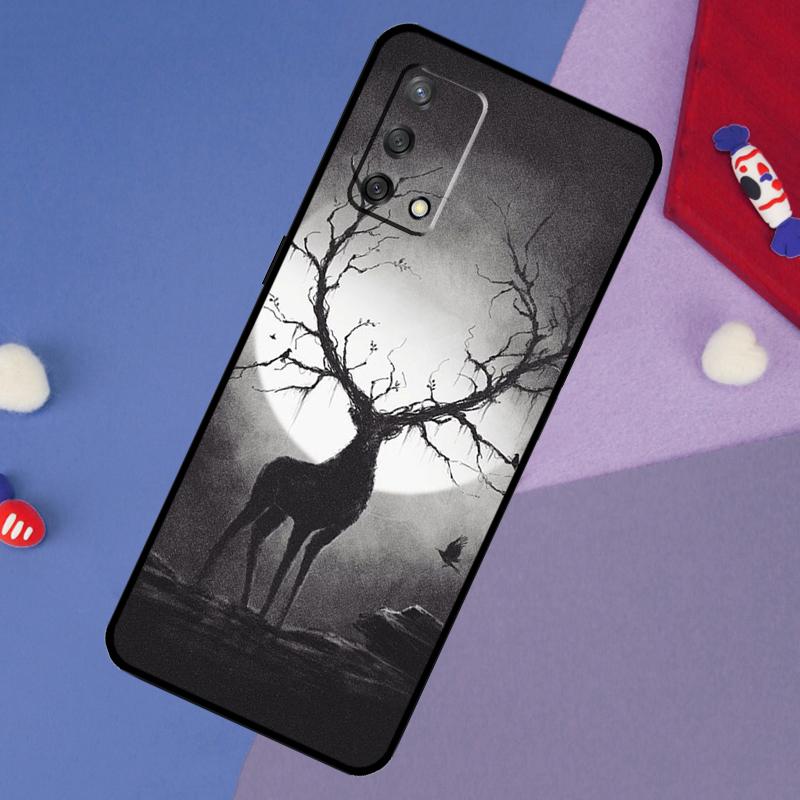 Deer Case For Oppo A5 Pro A6 A57 A17 A78 A54 A74 A94 A76 A16 A96 A18 A40 A60 A80 A38 A58 A98 A15