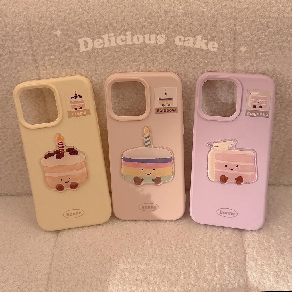 Cute Ins Dessert Cake 17pro Max Apple 16 Mobile Phone Case Silicone Iphone14 Suitable for 13 Three Dimensional Soft