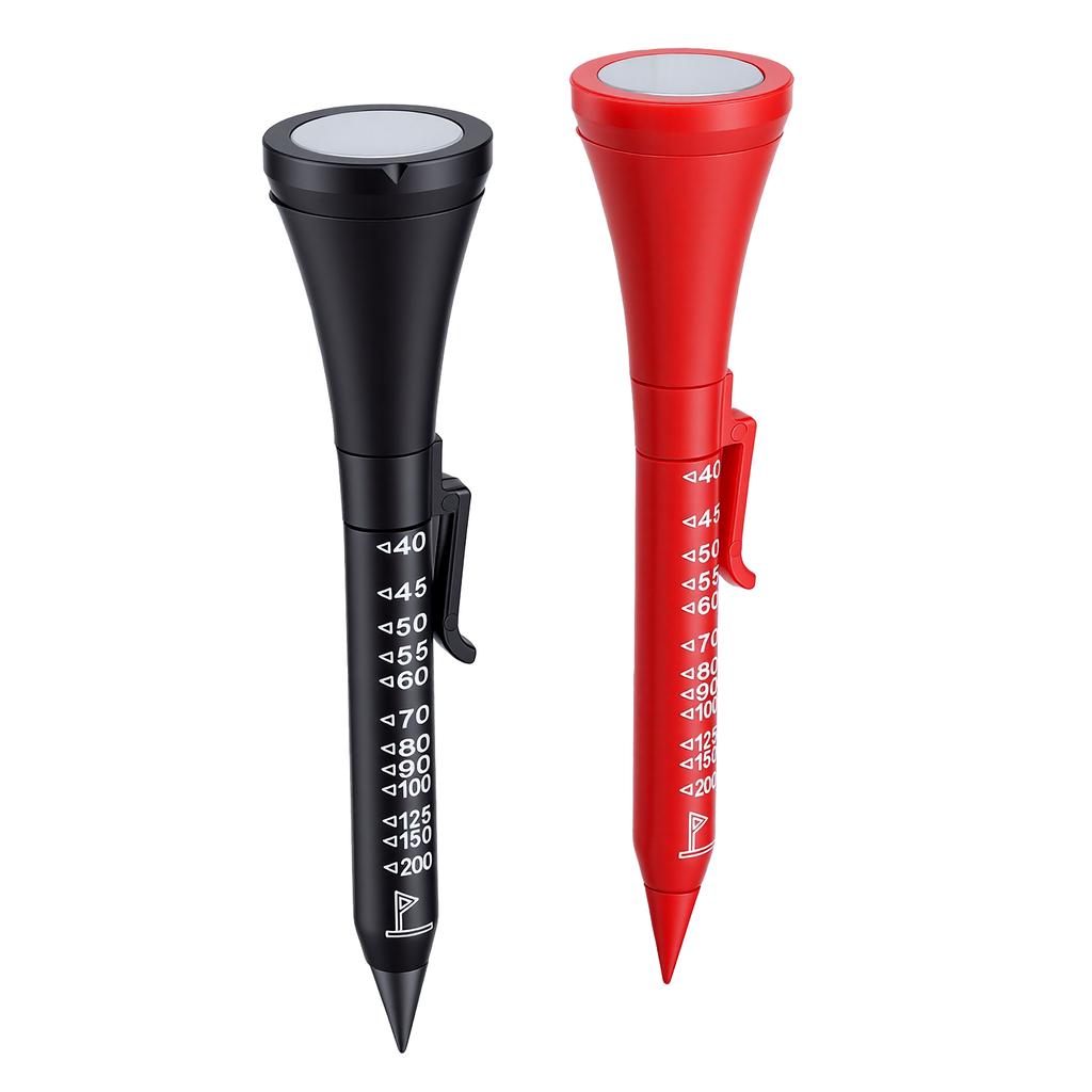 2PCS Ball Multi Function Tool Flagstick Rangefinder Ball Marker Pocket Clip Club Face Alignment Aid Groove Cleaner