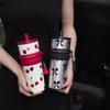 Fashion Vacuum Thermos Cup Star Flower Print Water Bottle Drinkware Insulation Cup  Gift