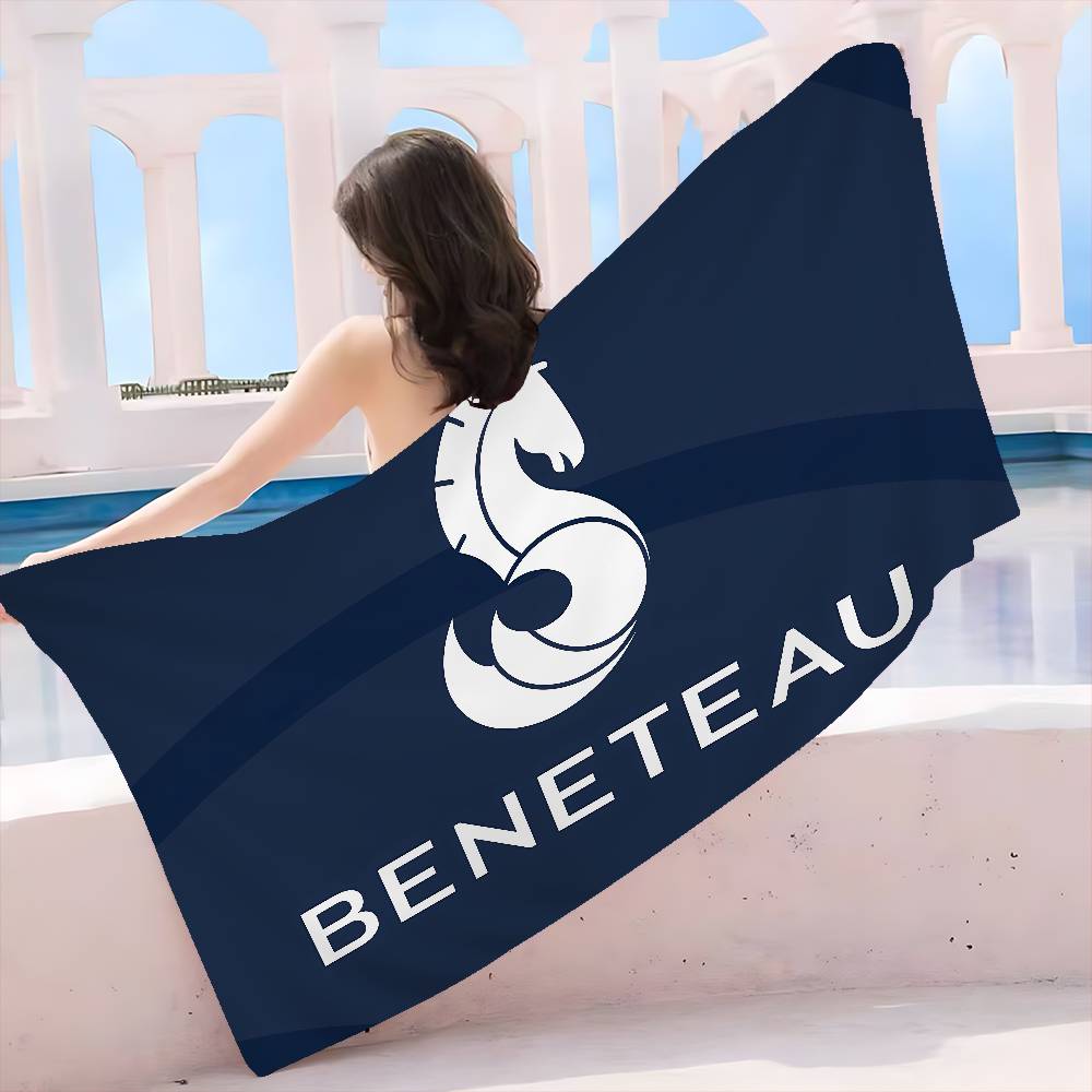 B-BENETEAUS Логотип Пляжное полотенце Цветные банные полотенца для девочки Микрофибра Быстросохнущее Без песка Пляж Йога Спа Тренажерный зал Бассейн