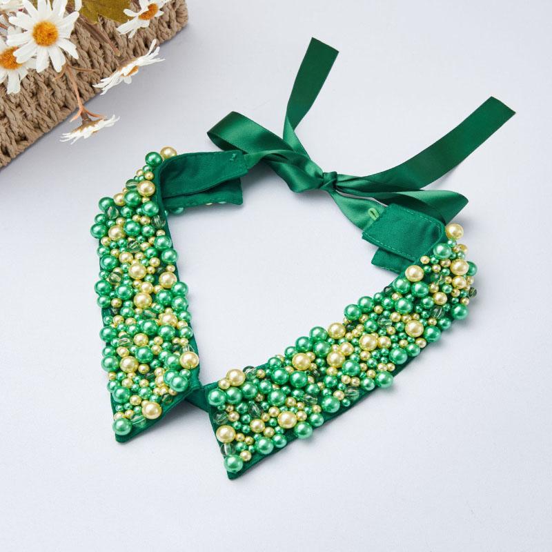 Pearl Women Shirt False Collars Crystal Removable Collar Women Necklace Fake Collar Detachable Diamond Clothing Accessories