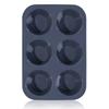 Large Silicone Muffin Cake Muffin Baking Cake Kitchen Easy To Clean Pan, Pan, Nonstick, 6-Cavity Pan, Cups, Mold, Tool, (Gray)