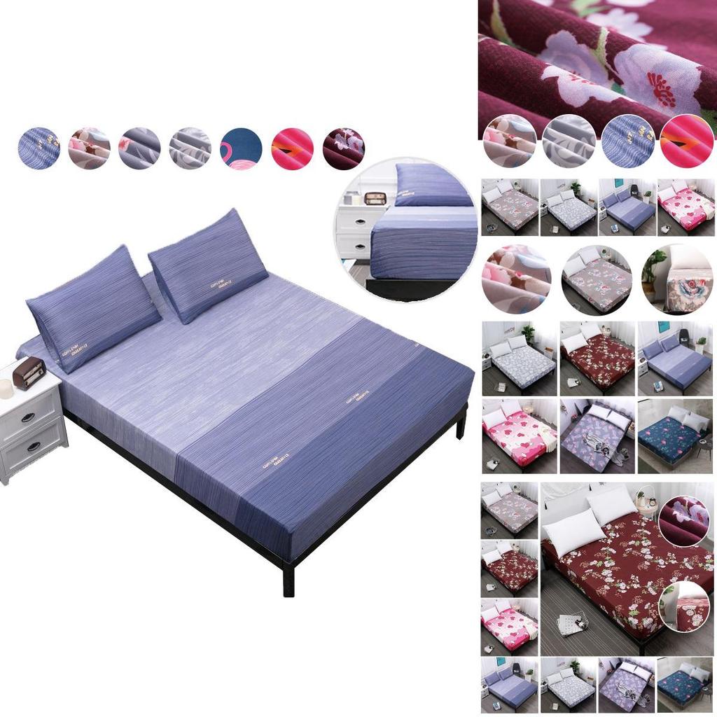 Дышащий полиэстеровый защитный чехол для матраса, простыня на резинке с элегантным цветочным дизайном