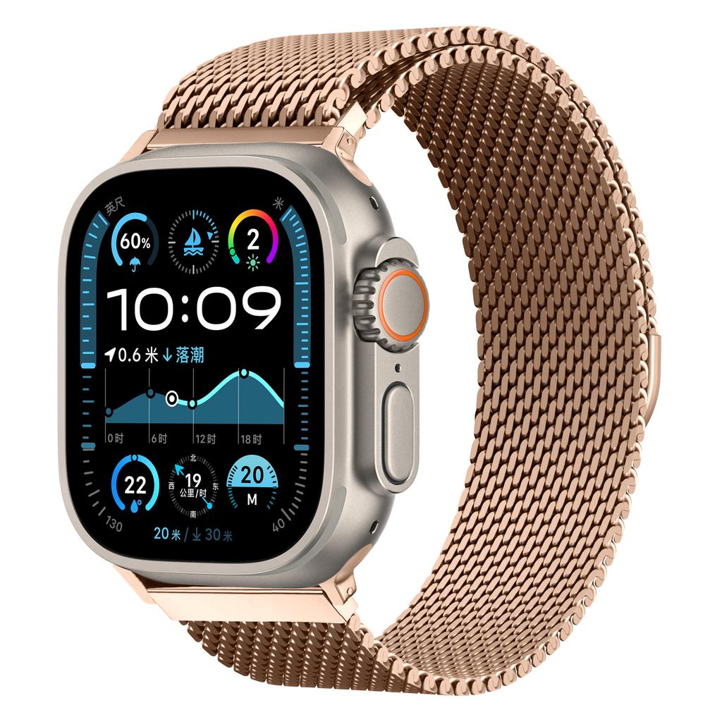 Толстый металлический ремешок для Apple Watch Band Ultra2 3 49мм 46 45мм 41мм 40мм 44мм Миланский ремешок Браслет iWatch series SE 11 10 9 8
