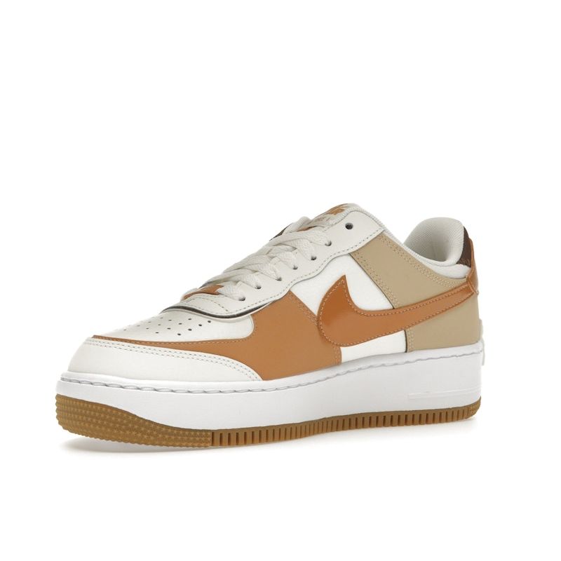 Nike Женские кроссовки Air Force 1 Shadow Sail Flax Sesame, белые, какао-Wow DZ1847-106