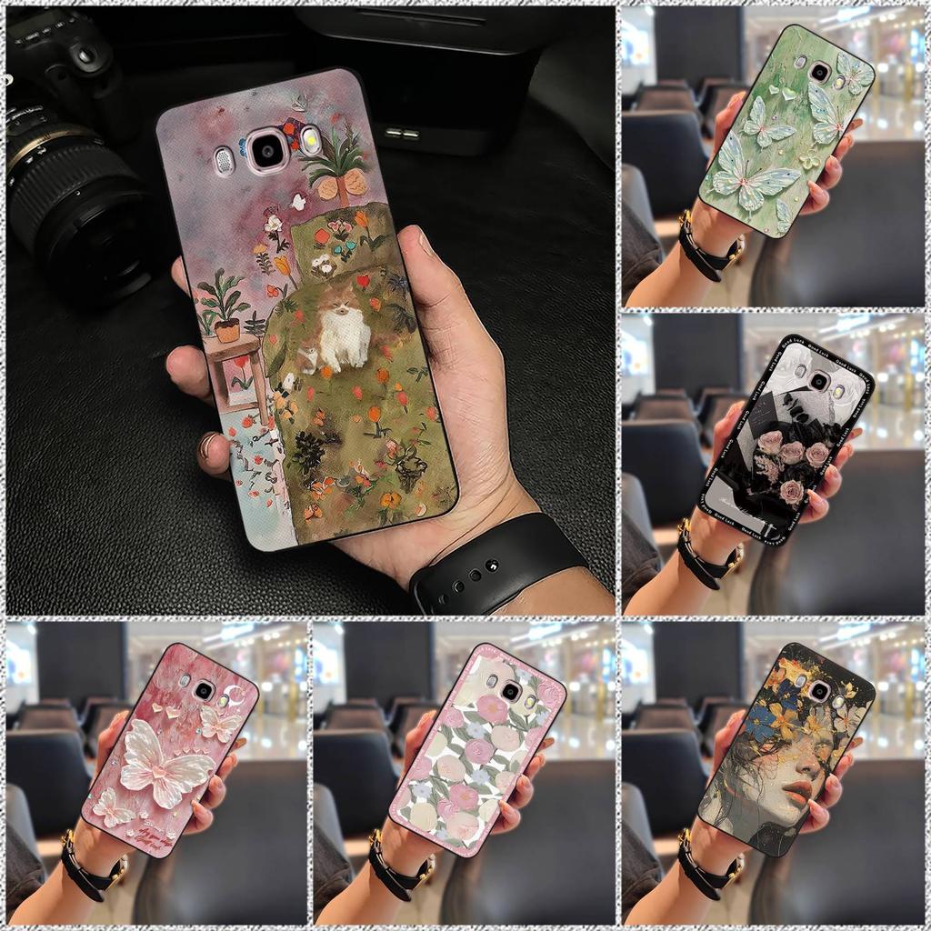 Flower Dirt-resistant Phone Case For Samsung Galaxy J510/J5 2016/J5108 TPU Back Cover Shockproof Cute Fashion Design