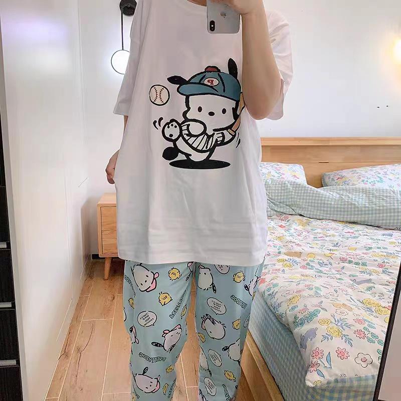 Комплект женской пижамы в клетку из шелка в корейском стиле - Домашняя одежда с длинным рукавом для весны и осени