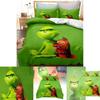 Комплект пододеяльника с 3D-принтом «Гринч», персонаж мультфильма, для современного декора спальни