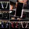 V-shaped Diamond Car Phone Holder with Gravity Sensing for Air Vent & Console