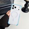 Прозрачный магнитный акриловый чехол для телефона iPhone 17 Pro Max с матовой защитой-подушкой