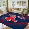 Boston Red Sox Design Crystal Velvet Rug Soft Decorative Mat for Bedroom Entrance