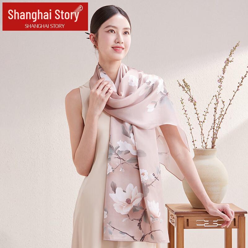 Шарф Shanghai Story из 100% шелка тутового дерева с принтом