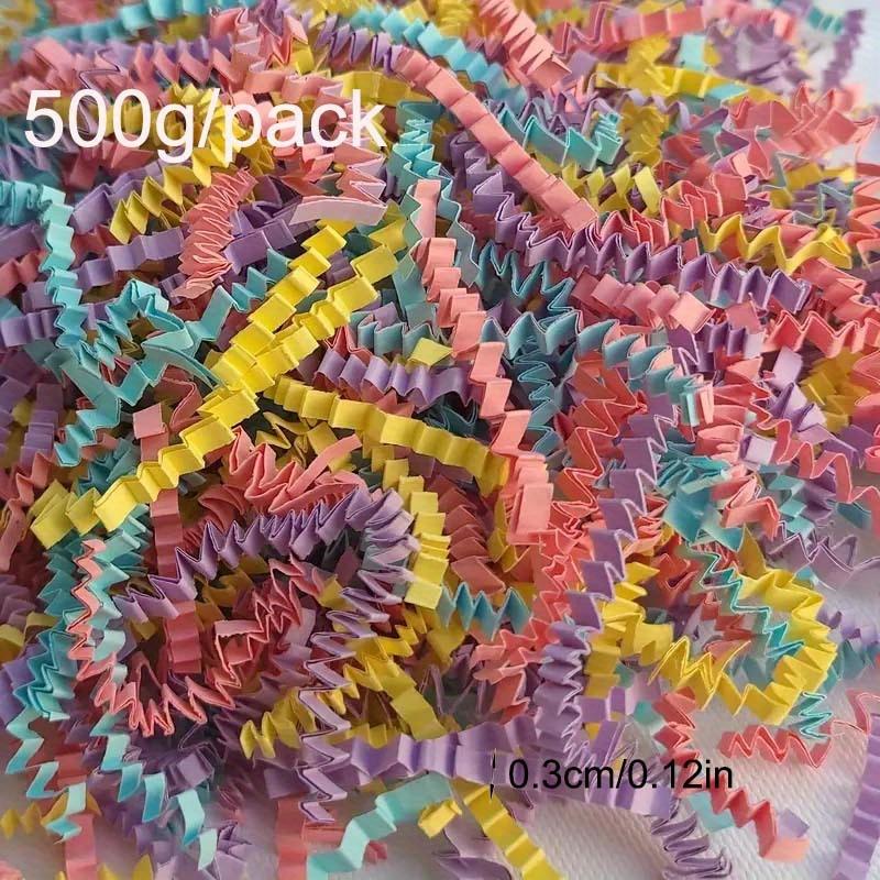 2000 г/упаковка многоцветный гофрированный бумажный наполнитель для подарочных корзин, коробок, упаковки, измельченной бумаги, наполнитель для подарочной упаковки и упаковки